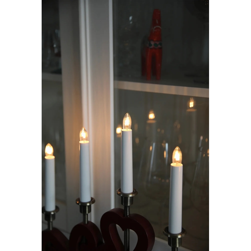 Markslöjd 706211 - Joulukynttelikkö ENEBY 5xE10/3W/230V punainen/messinki