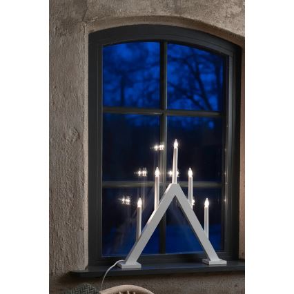 Markslöjd 706222 - Joulukynttelikkö ARIELE 5xE10/3W/230V mänty/valkoinen