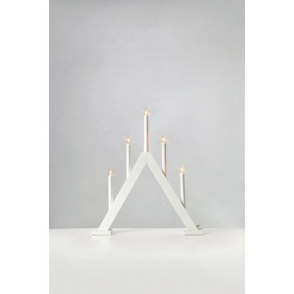 Markslöjd 706222 - Joulukynttelikkö ARIELE 5xE10/3W/230V mänty/valkoinen