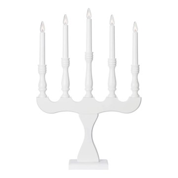 Markslöjd 706278 - Joulukynttelikkö SVANEHOLM 5xE10/3W/230V mänty/valkoinen