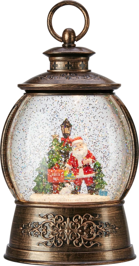 Markslöjd 706451 - LED-joulukoriste RUDOLPH LED/0,5W/3xAA lyhty pronssi