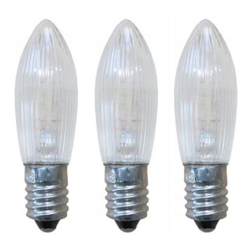 Markslöjd 8263 - SETTI 3x Kestävä Joulupolttimo TOPPLAMPA E10/3W/34V