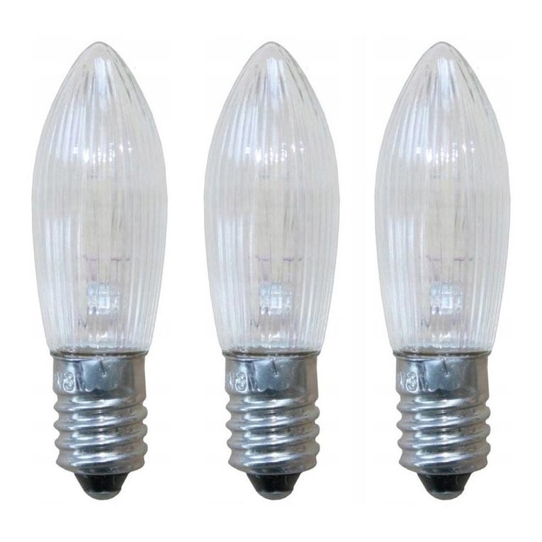 Markslöjd 8263 - SETTI 3x Kestävä Joulupolttimo TOPPLAMPA E10/3W/34V