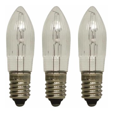 Markslöjd 8264 - SETTI 3x Kestävä Joulupolttimo TOPPLAMPA E10/3W/55V