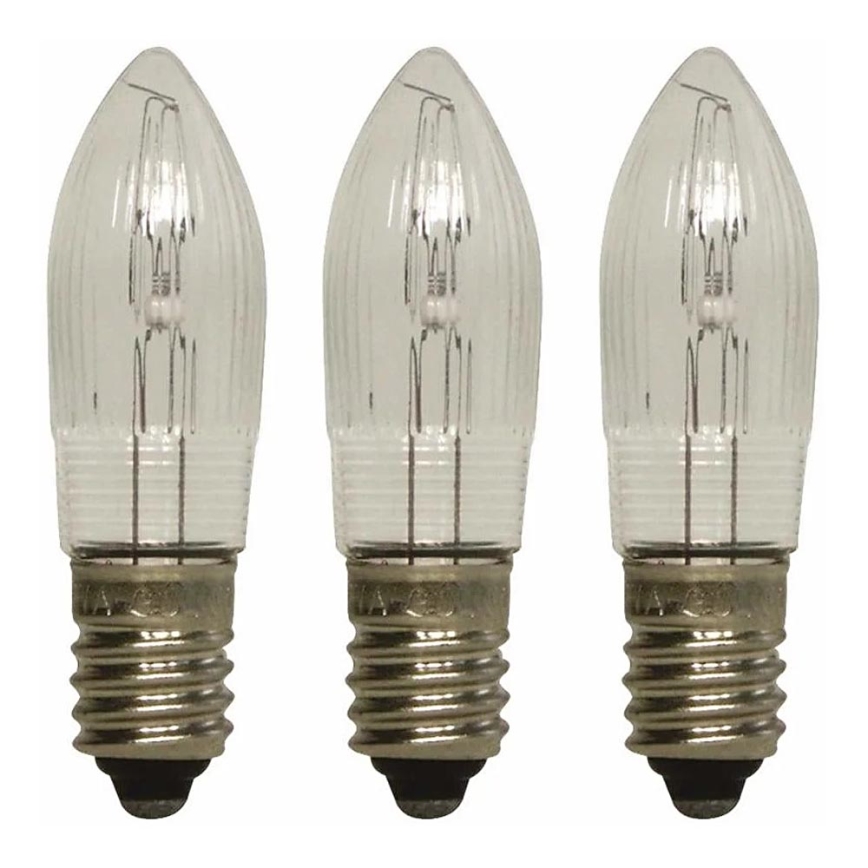 Markslöjd 8264 - SETTI 3x Kestävä Joulupolttimo TOPPLAMPA E10/3W/55V