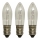 Markslöjd 8264 - SETTI 3x Kestävä Joulupolttimo TOPPLAMPA E10/3W/55V