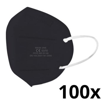 Mask One lasten hengityssuojain FFP2 NR - CE 0370 musta 100kpl
