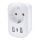 Matka-adapteri Yhdysvaltoihin 230V 2x USB-A + 1x USB-C