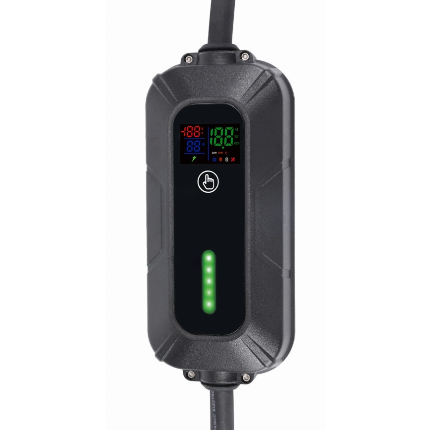 Matkalatauspiste sähköautoille EV/PHEV AC Type 2 16A/380V 11kW IP55 5m + adapteri 230V 3,7kW + kotelo