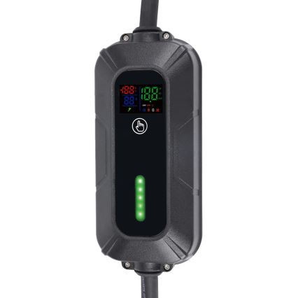 Matkalatauspiste sähköautoille EV/PHEV AC Type 2 16A/380V 11kW IP55 5m + adapteri 230V 3,7kW + kotelo