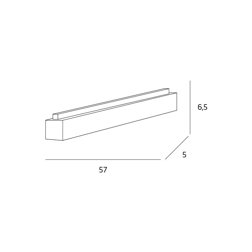 MAXLIGHT C0124 - LED-kattovalaisin LINEAR LED/18W/230V 57 cm valkoinen