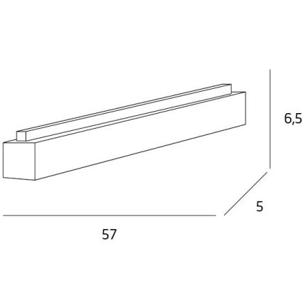MAXLIGHT C0124D - Himmennettävä LED-kattovalaisin LINEAR LED/18W/230V 57 cm valkoinen