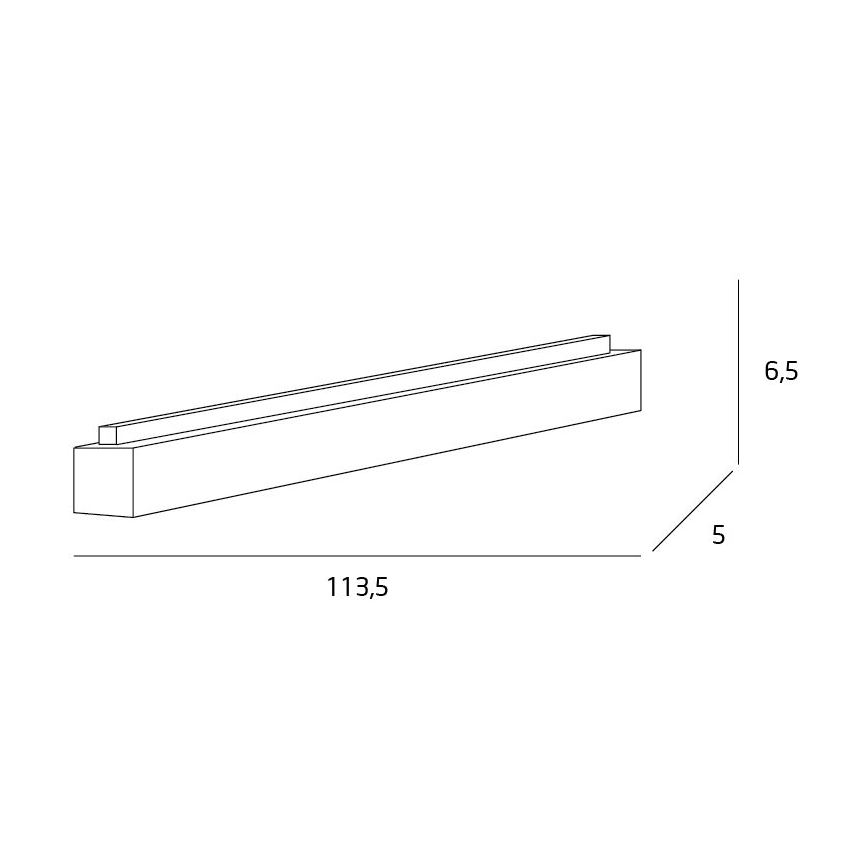 MAXLIGHT C0125 - LED-kattovalaisin LINEAR LED/36W/230V 113,5 cm valkoinen