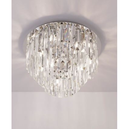 MAXLIGHT C0136 - Kattovalo MONACO 9xG9/40W/230V halkaisija 42 cm kiiltävä kromi