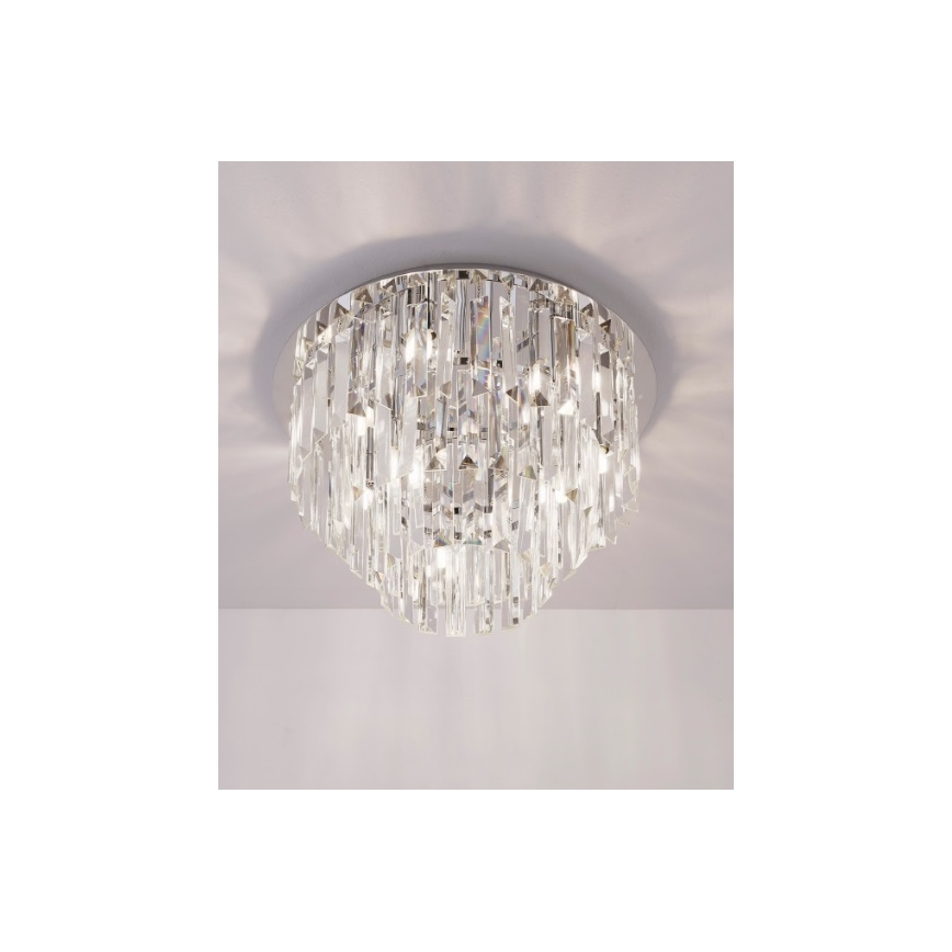 MAXLIGHT C0136 - Kattovalo MONACO 9xG9/40W/230V halkaisija 42 cm kiiltävä kromi