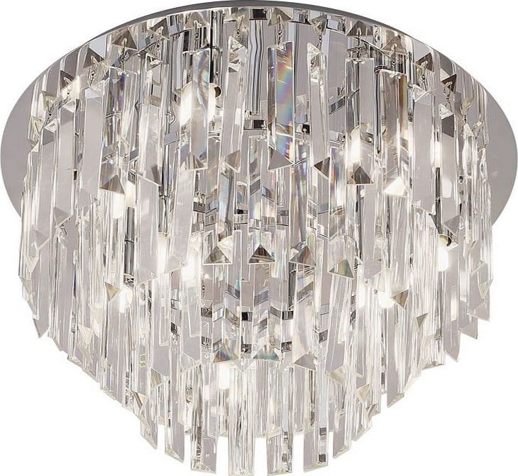 MAXLIGHT C0137 - Kattovalo MONACO 15xG9/40W/230V halkaisija 60 cm kiiltävä kromi