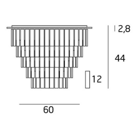 MAXLIGHT C0137 - Kattovalo MONACO 15xG9/40W/230V halkaisija 60 cm kiiltävä kromi