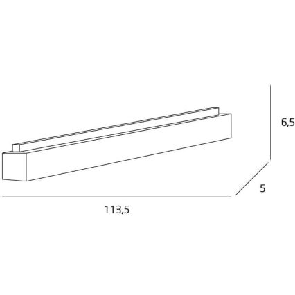 MAXLIGHT C0175 - LED-kattovalaisin LINEAR LED/36W/230V 113,5 cm musta
