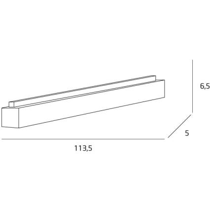 MAXLIGHT C0175D - Himmennettävä LED-kattovalaisin LINEAR LED/36W/230V 113,5 cm musta