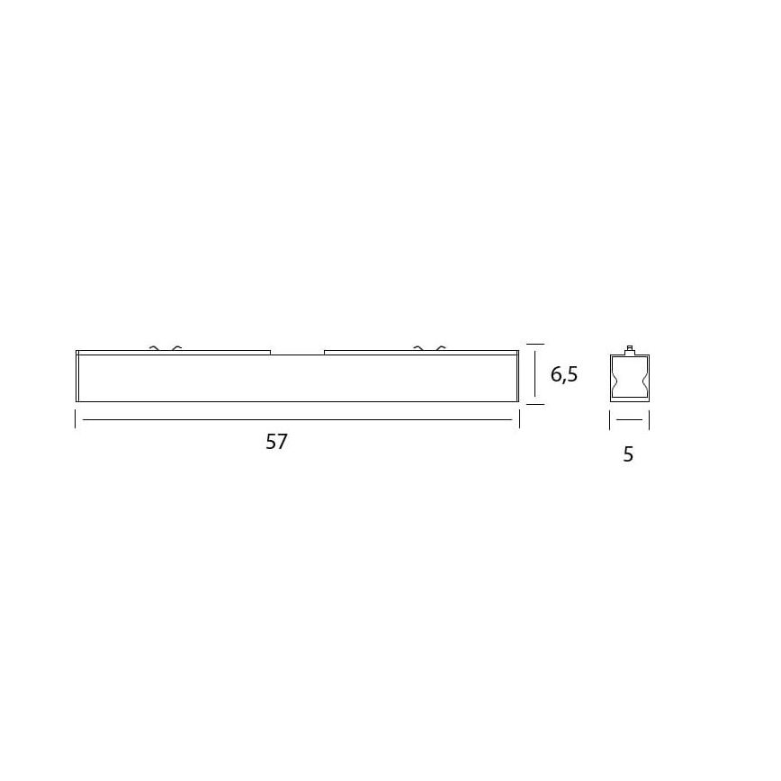 MAXLIGHT C0190 - LED-kattovalaisin LINEAR LED/18W/230V 57 cm musta