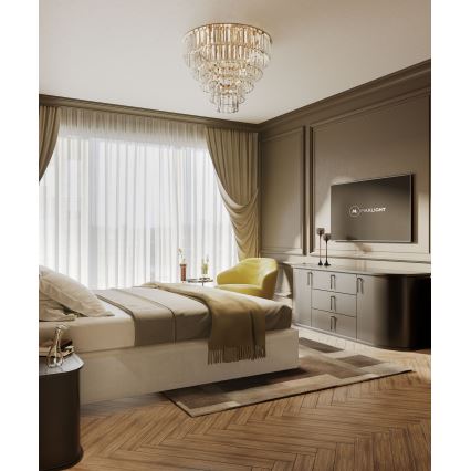 MAXLIGHT C0205 - Kattovalo MONACO 9xG9/40W/230V halkaisija 42 cm kulta