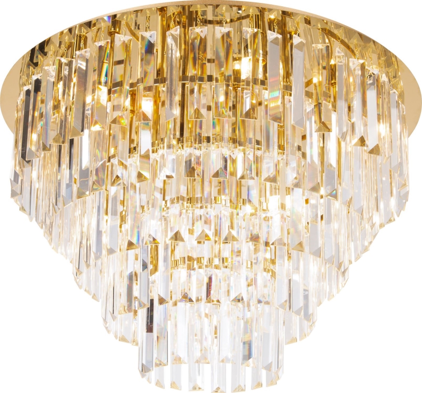 MAXLIGHT C0206 - Kattovalo MONACO 15xG9/40W/230V halkaisija 60 cm kulta