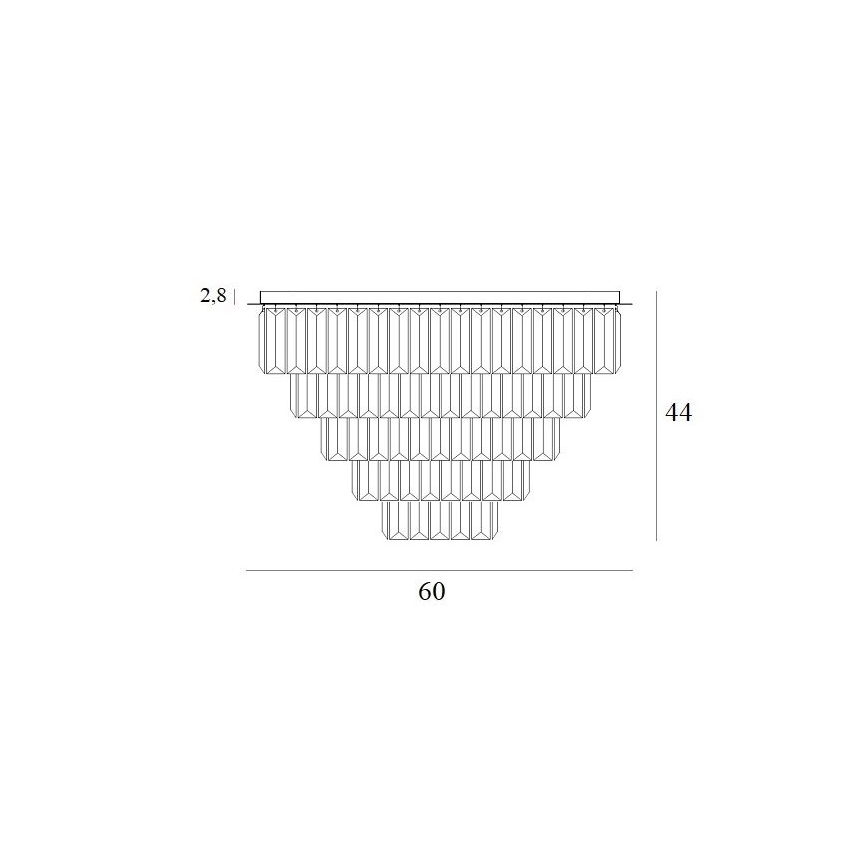 MAXLIGHT C0206 - Kattovalo MONACO 15xG9/40W/230V halkaisija 60 cm kulta