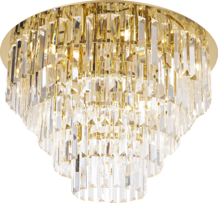 MAXLIGHT C0224 - Kattovalo MONACO 16xG9/40W/230V halkaisija 80 cm kulta