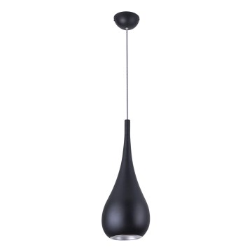 MAXLIGHT P0233 - Kattokruunu johdossa DROP 1xE27/40W/230V halkaisija 20 cm musta