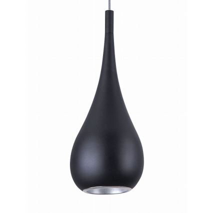 MAXLIGHT P0233 - Kattokruunu johdossa DROP 1xE27/40W/230V halkaisija 20 cm musta