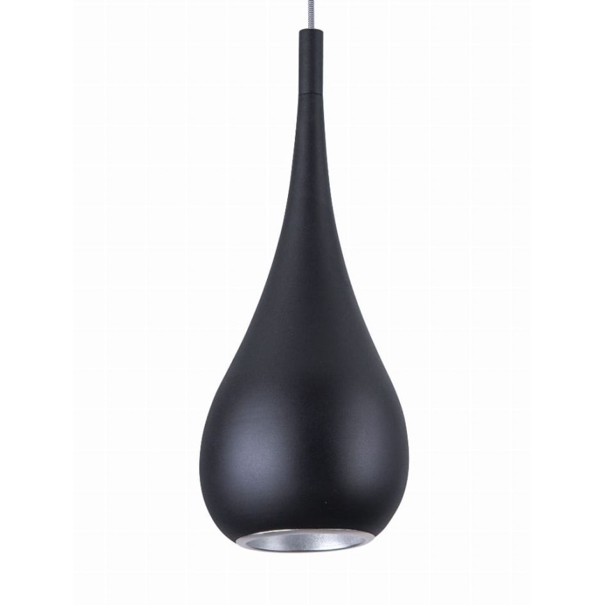 MAXLIGHT P0233 - Kattokruunu johdossa DROP 1xE27/40W/230V halkaisija 20 cm musta