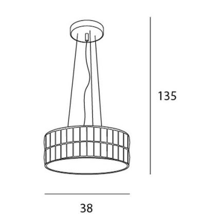 MAXLIGHT P0236 - Kattokruunu johdossa DIAMANTE 5xG9/42W/230V halkaisija 38 cm kiiltävä kromi