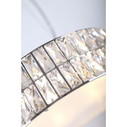 MAXLIGHT P0238 - Kattokruunu johdossa DIAMANTE 6xG9/42W/230V halkaisija 46 cm kiiltävä kromi