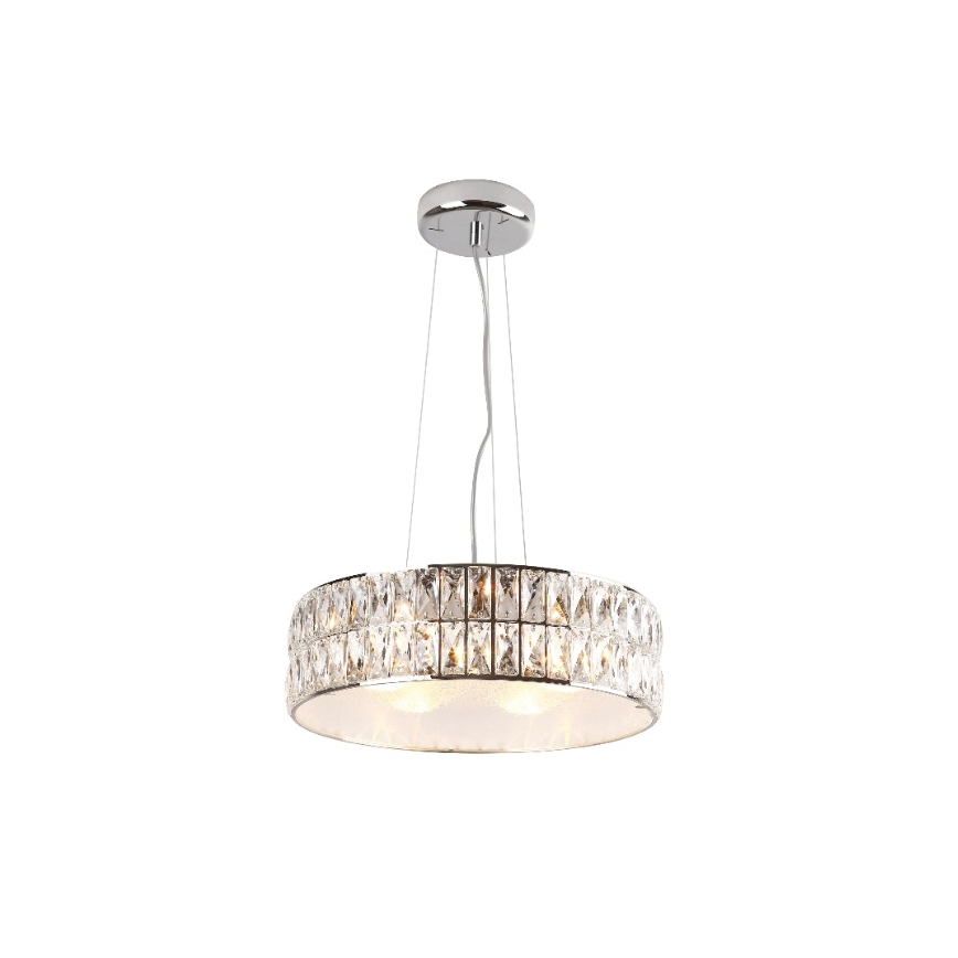 MAXLIGHT P0238 - Kattokruunu johdossa DIAMANTE 6xG9/42W/230V halkaisija 46 cm kiiltävä kromi
