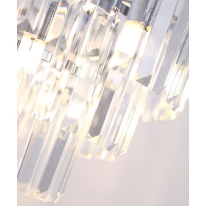 MAXLIGHT P0259 - Kattokruunu johdossa MONACO 9xG9/40W/230V halkaisija 42 cm kiiltävä kromi