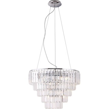 MAXLIGHT P0260 - Kattokruunu johdossa MONACO 15xG9/40W/230V halkaisija 60 cm kiiltävä kromi