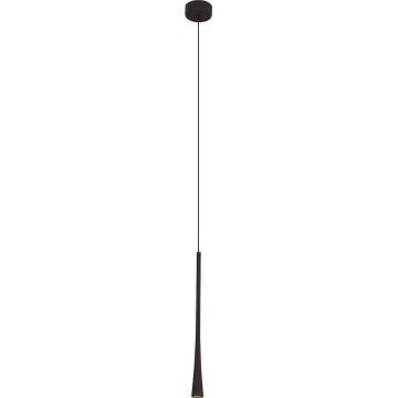 MAXLIGHT P0372 - LED-kattokruunu johdossa KAHVI LED/7W/230V halkaisija 3 cm musta