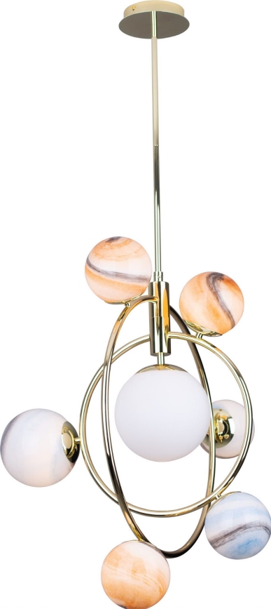 MAXLIGHT P0378 - Riippukattokruunu COSMOS 7xG9/40W/230V kulta