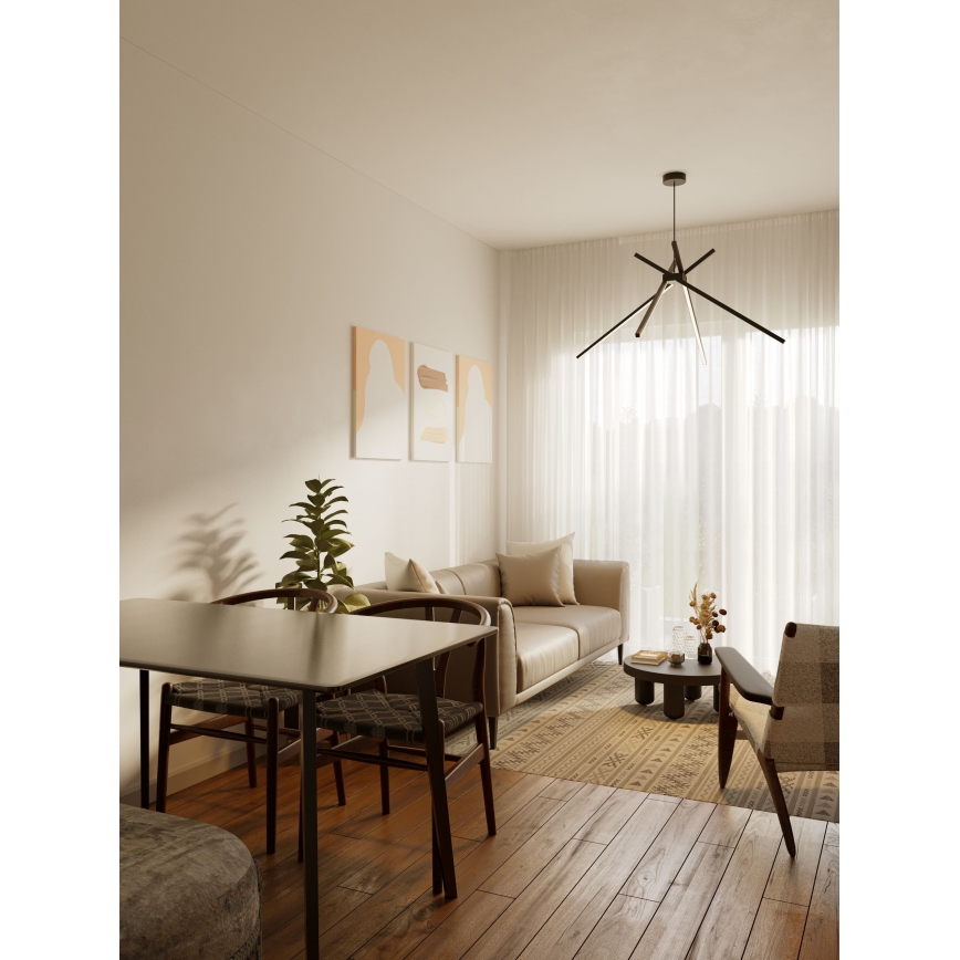 MAXLIGHT P0412 - LED-kattokruunu johdossa HÄMÄHÄKKI LED/33W/230V musta