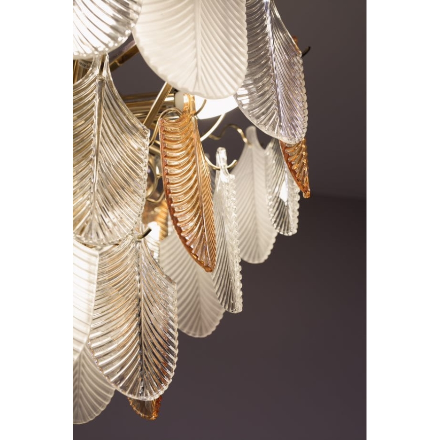 MAXLIGHT P0417 - Kattokruunu ketjussa ARWENA 7xE14/40W/230V halkaisija 50 cm kulta