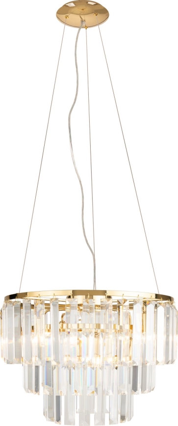 MAXLIGHT P0423 - Kattokruunu johdossa MONACO 9xG9/40W/230V halkaisija 42 cm kulta