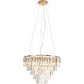 MAXLIGHT P0424 - Kattokruunu johdossa MONACO 15xG9/40W/230V halkaisija 60 cm kulta
