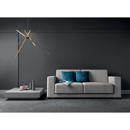 MAXLIGHT P0457 - LED-kattokruunu johdossa HÄMÄHÄKKI LED/33W/230V kulta