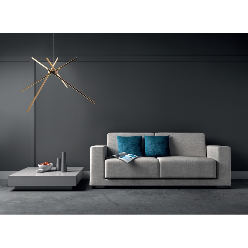 MAXLIGHT P0457 - LED-kattokruunu johdossa HÄMÄHÄKKI LED/33W/230V kulta