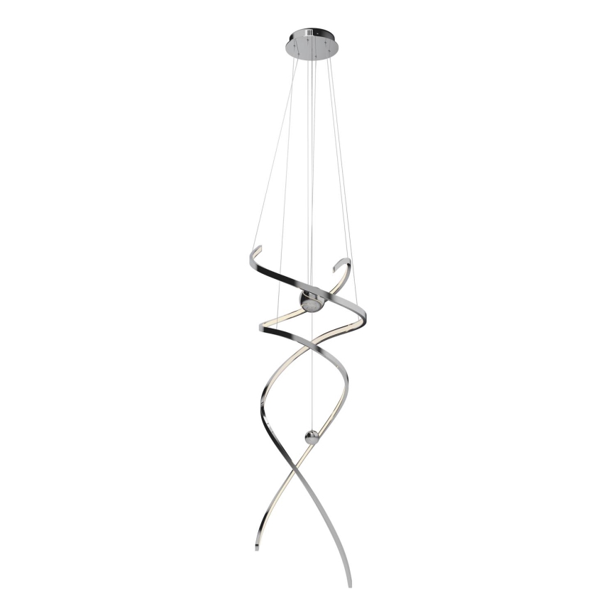 MAXLIGHT P0482D - Himmennettävä LED-kattokruunu johdossa RITZ LED/100W/230V halkaisija 60 cm CRI 90 kiiltävä kromi