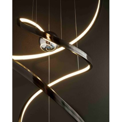 MAXLIGHT P0500D - Himmennettävä LED-kattokruunu johdossa RITZ LED/100W/230V halkaisija 60 cm CRI 90 musta