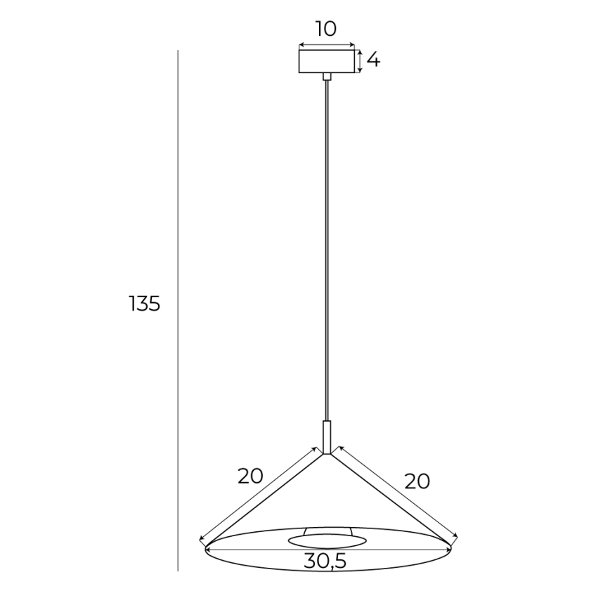 MAXLIGHT P0505 - LED-kattokruunu johdossa VULCANO LED/5W/230V halkaisija 30,5 cm valkoinen