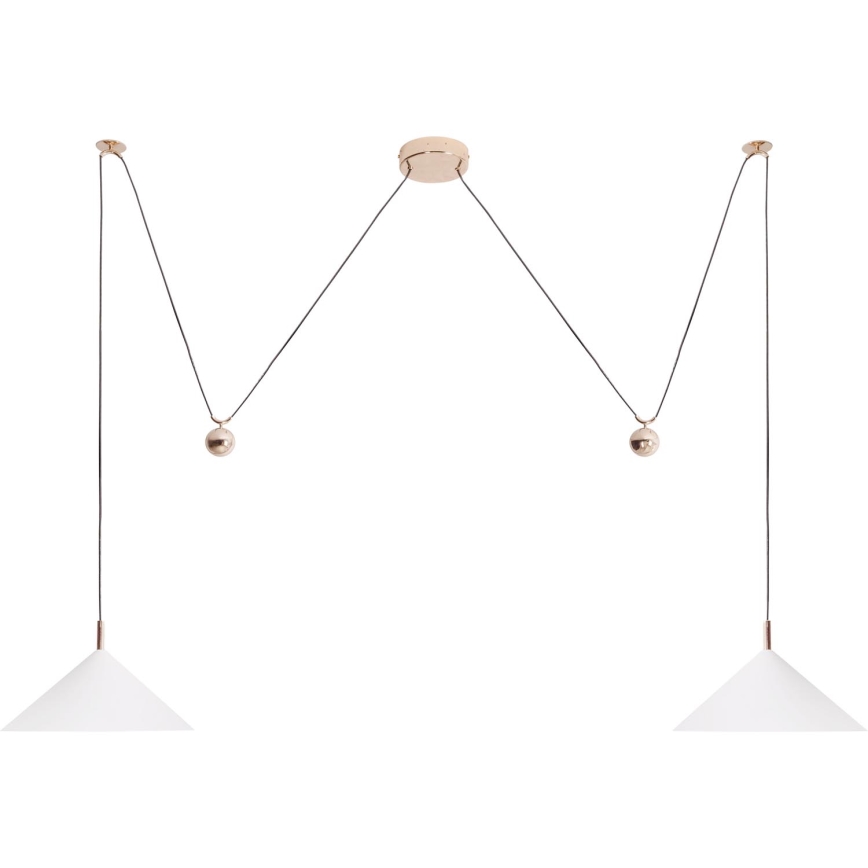 MAXLIGHT P0506 - LED-kattokruunu johdossa VULCANO 2xLED/5W/230V hämähäkki valkoinen