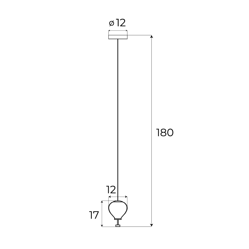 MAXLIGHT P0527 - LED-kattokruunu johdossa PALLONCINI 2xLED/3W/230V halkaisija 12 cm läpinäkyvä