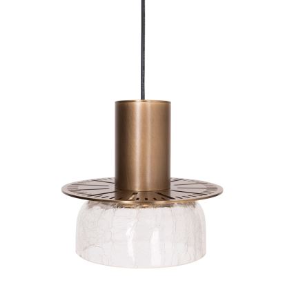 MAXLIGHT P0530 - LED-kattokruunu johdossa SIGNATURE LED/8W/230V halkaisija 15 cm messinki/läpinäkyvä